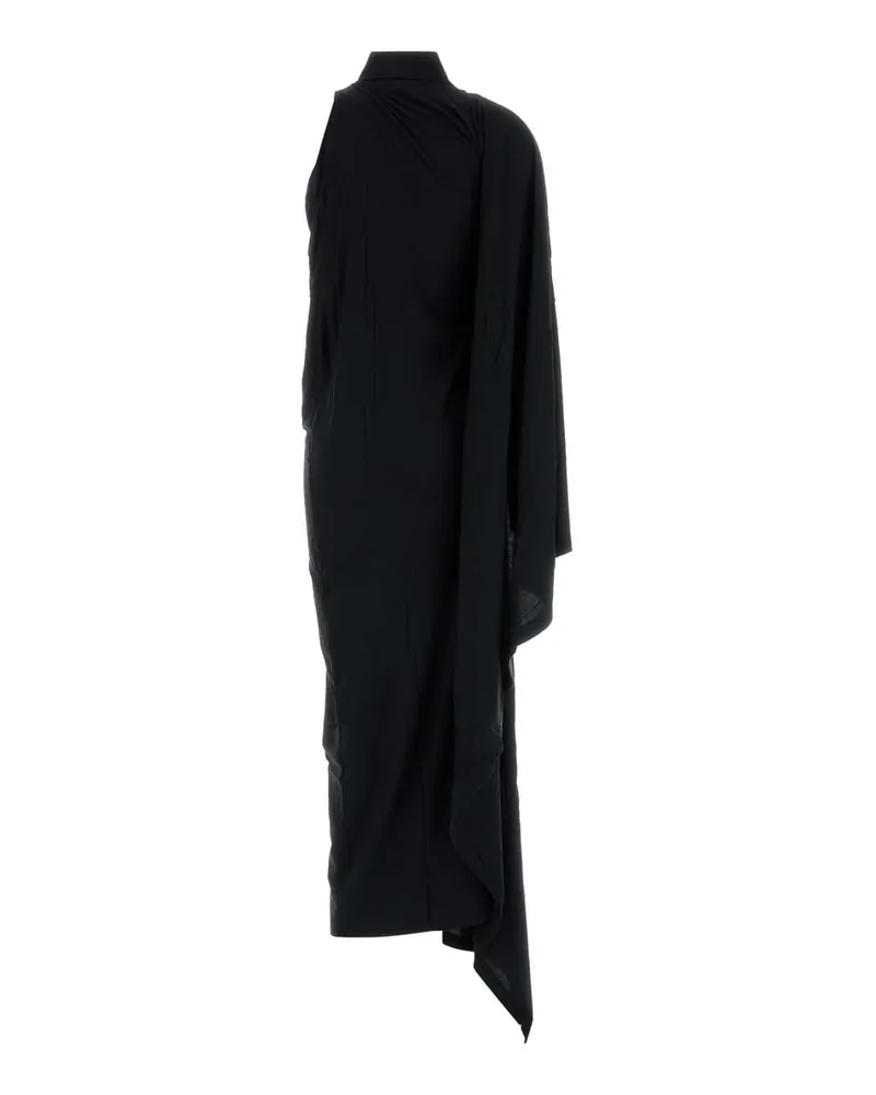 Balenciaga Women Draped Dress Black Cotton Black