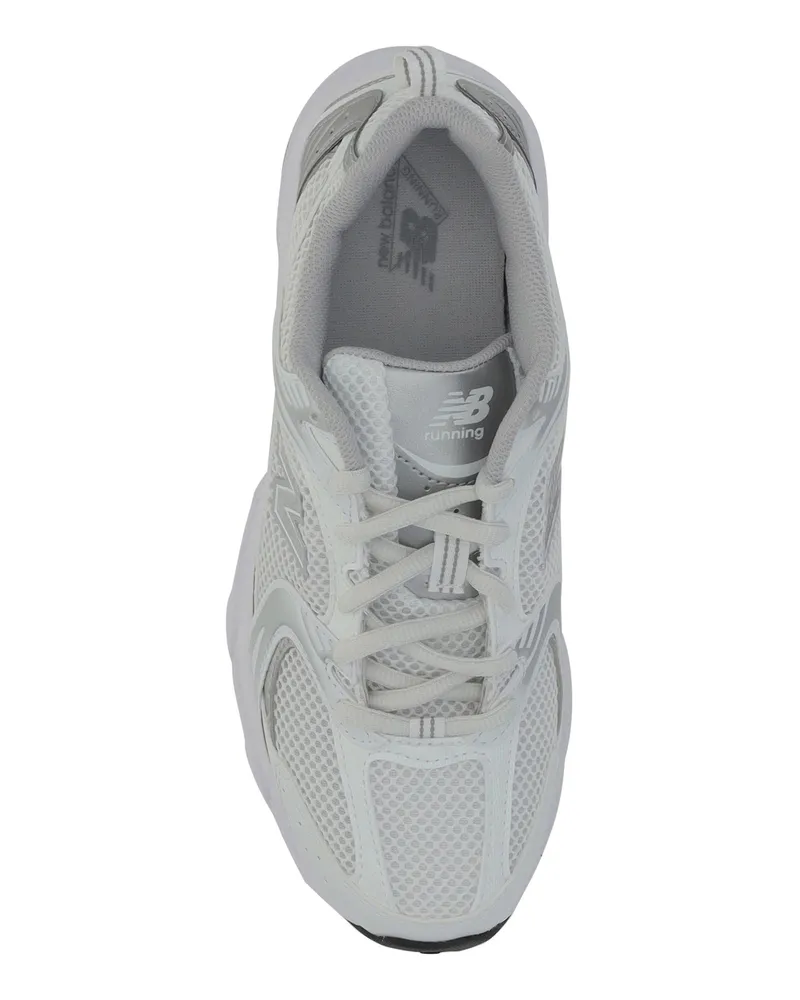 New Balance Unisex 530 Mesh-Detail Sneakers White-Silver D Polyester Trainers White/silver White