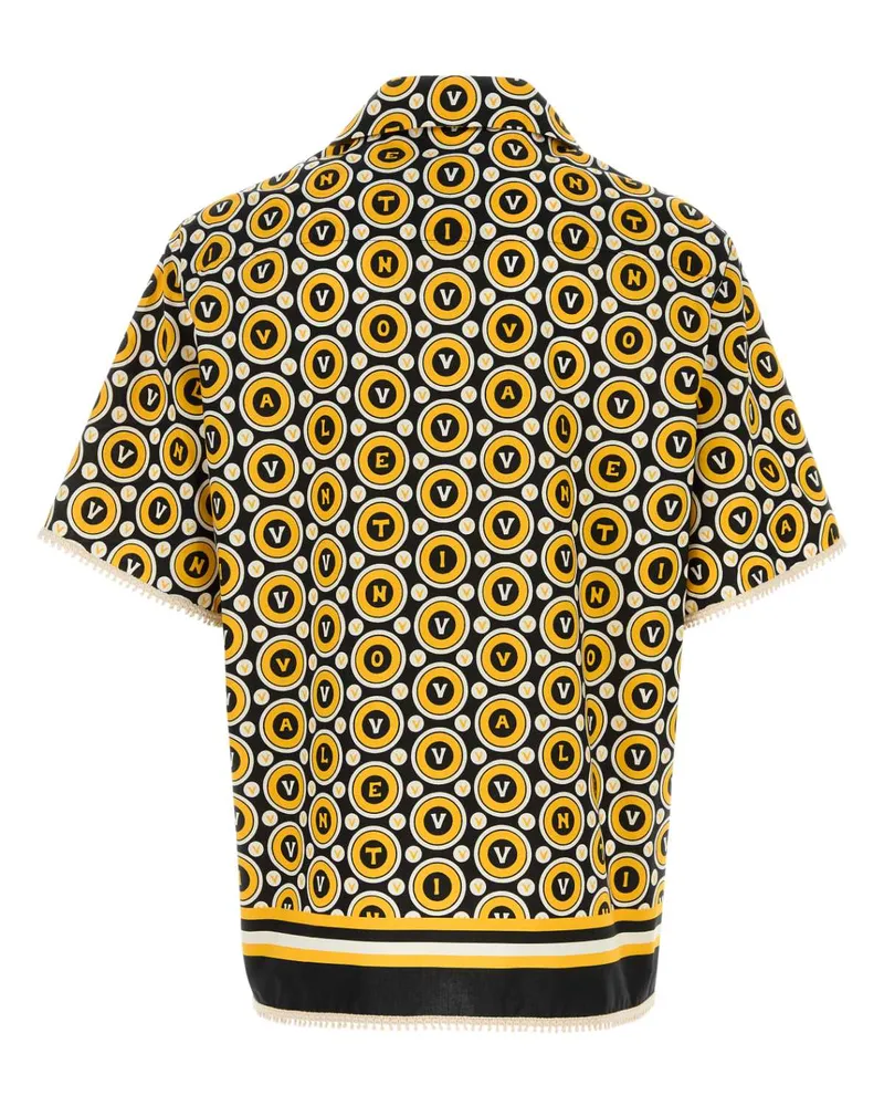 Valentino Garavani 7v3aa111ayq Clp Erogialloavorio Exterior: Cotton Camicie Shirt Gold