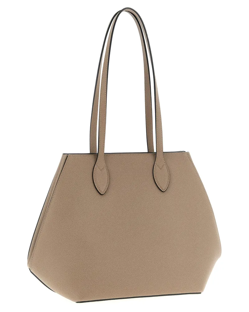 Valextra Women's Vivi Tote Beige Calfskin Leather Beige