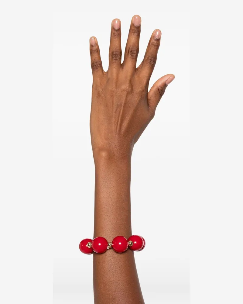 Alessandro Enriquez Beaded Pearl Bracelet — Red Red