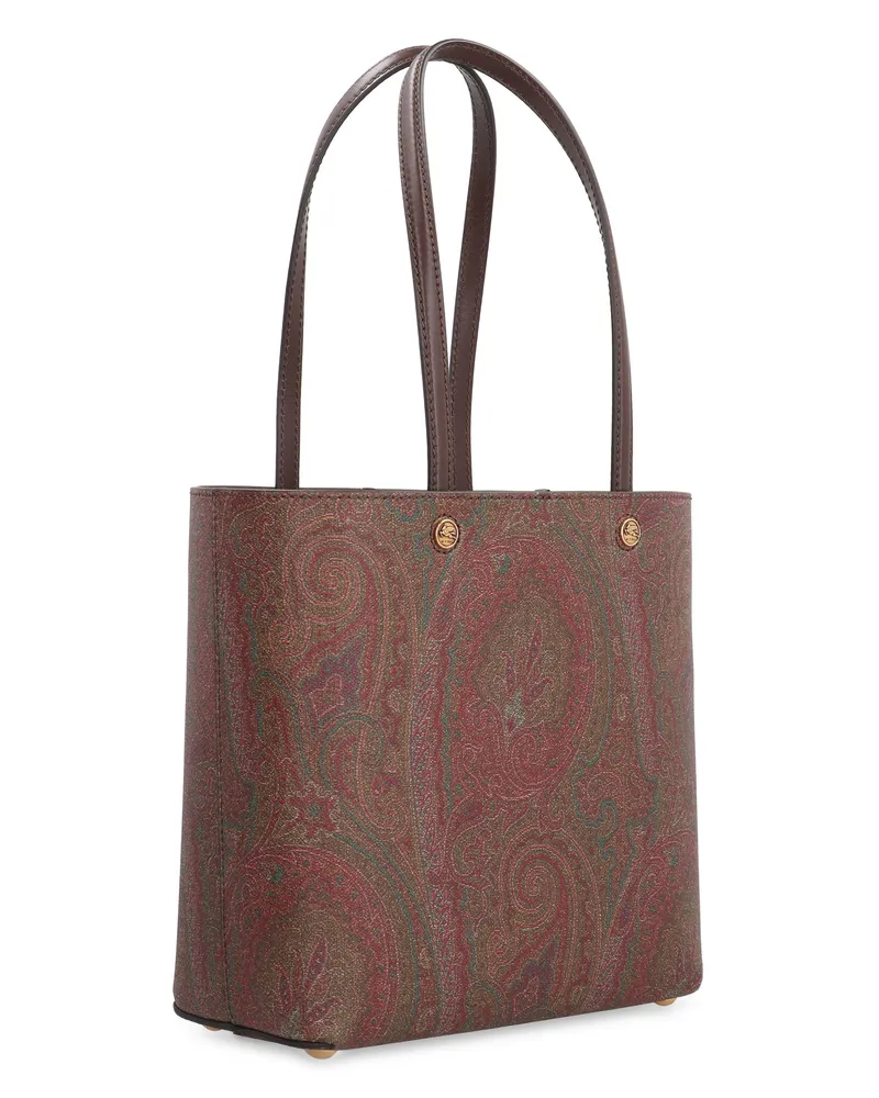 Etro Women's Tote Bag Essential Jacquard Arnica Pvc Brown
