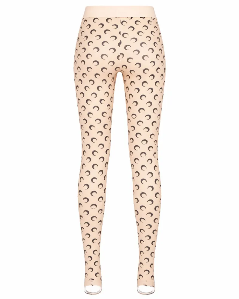 Marine Serre Slim-Fit Polyamide Leggings — Beige Beige