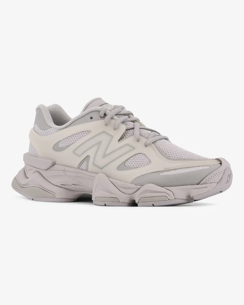 New Balance Men's Nylon 9060 Sneakers With Rubber Inserts Grey Nylon-Rubber Trainers Nylon/rubber Gray