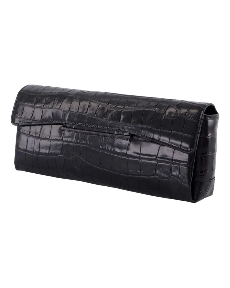 Totême Women's T-Clutch Pouch -  Leather Black Calfskin Bags Clutches Black