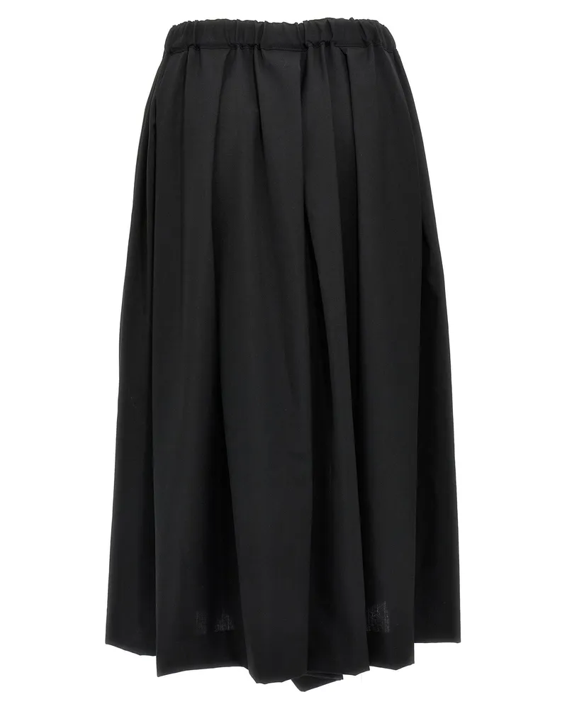 Comme des Garçons Wool Wide-Leg Trousers — Black Black