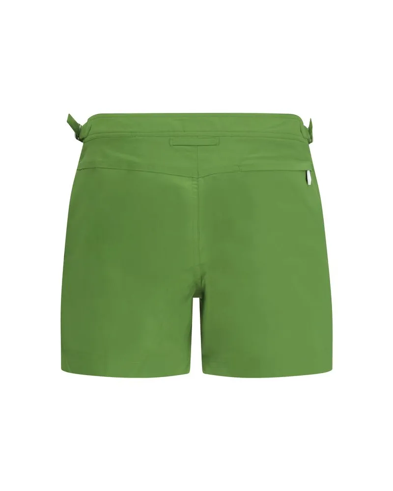 Tom Ford Men's Bicolor Polyester Swim Shorts Green