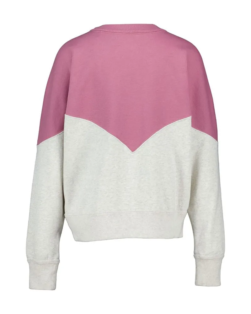 Isabel Marant Color-Block Cotton Sweatshirt — mauve Mauve