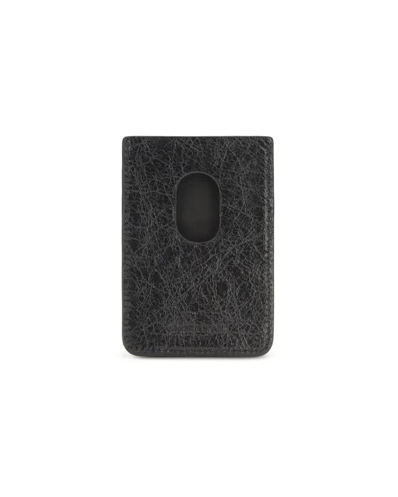 Balenciaga Men's Black Lamb Ovis Aries Wallet Black