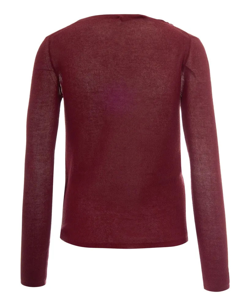 Max Mara Women's Knit Jumper Brick Red Cotton Jumpers Sweater Red