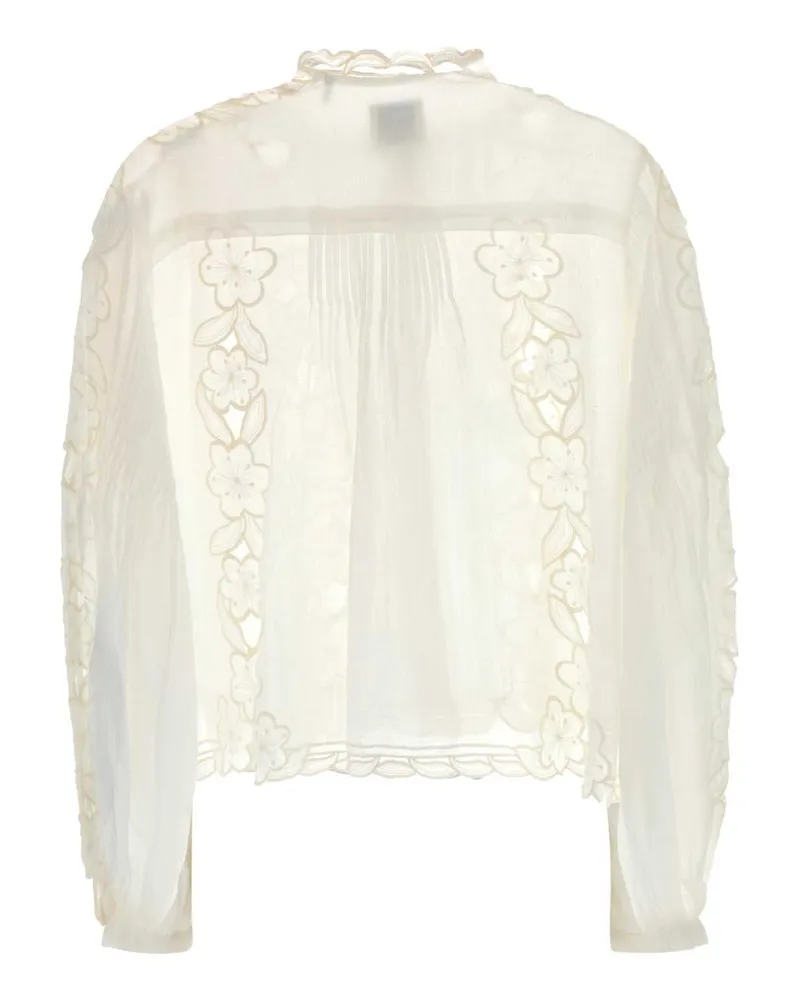 Isabel Marant Ramie Embroidered Blouse — White White