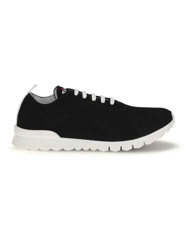 Kiton Men's Sneakers Fabric Black Upper: Trainers Black
