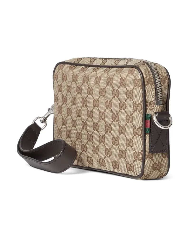 Gucci Men's Shoulder Bag Gg Brown Polyester Brown