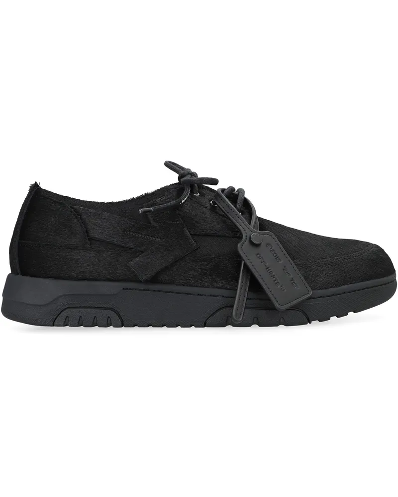 OFF-WHITE Leather Derby Low-Top Sneaker — Black Black