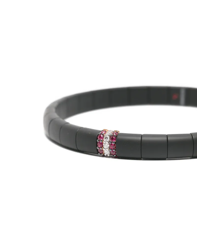 Roberto Demeglio Women's 18kt White Gold Diamonds Bracelet Ss26 W Black
