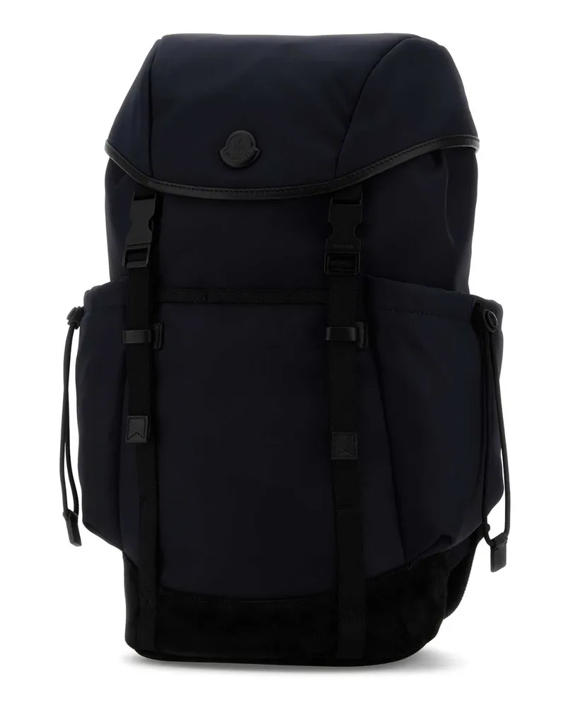 Moncler Men's Midnight Blue Canvas Backpack 742 Zaini Navy