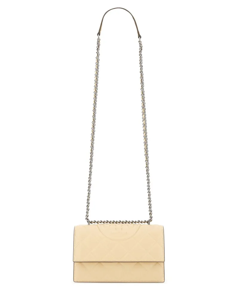 Tory Burch Women's Shoulder Bag Fleming Small Beige Goat Leather Beige