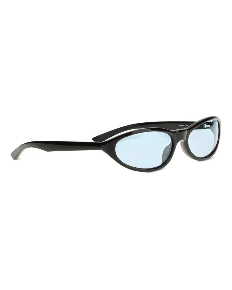 Balenciaga Men's Neo Round Sunglasses Black - Blue Acetate Black