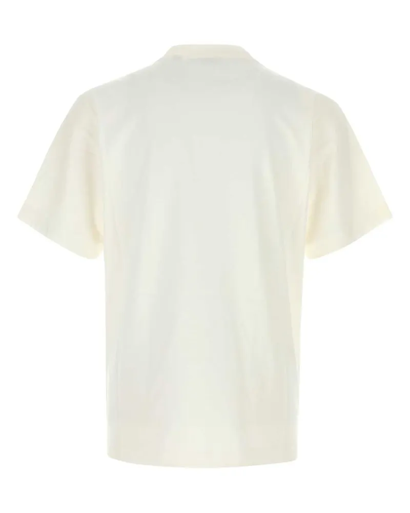 Burberry Logo-Embroidered T-Shirt — White White