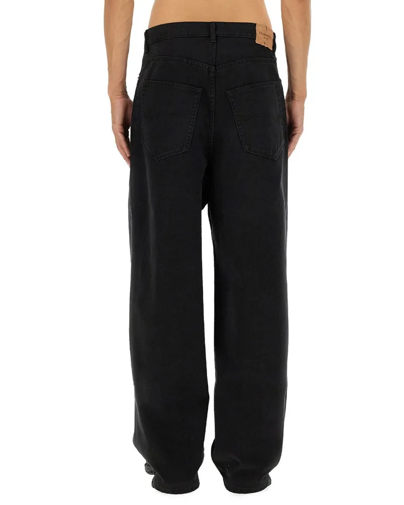 Balenciaga Baggy Cotton Jeans — Black Black