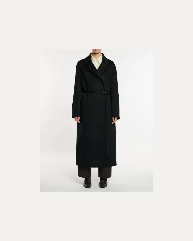 Studio Nicholson Double-Faced Wool Coat — Black Black