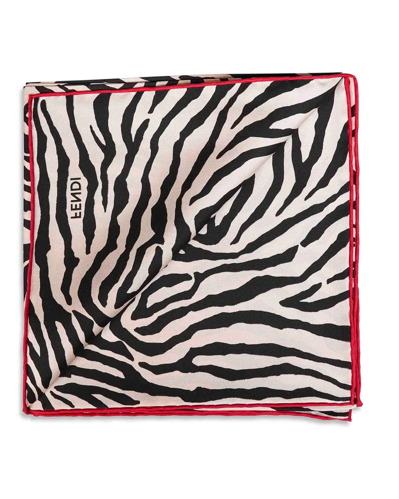 Fendi Zebra Silk Scarf — Multicolor Multicolor