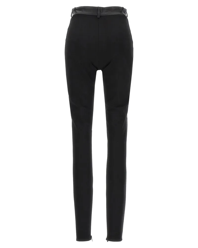 David Koma Napa Leather Leggings — Black Black
