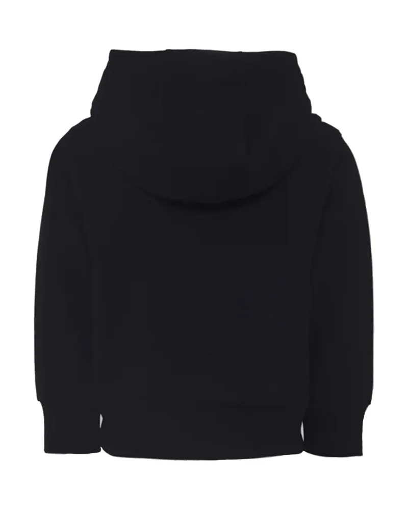 Moncler Logo Cotton Hoodie — Black Black