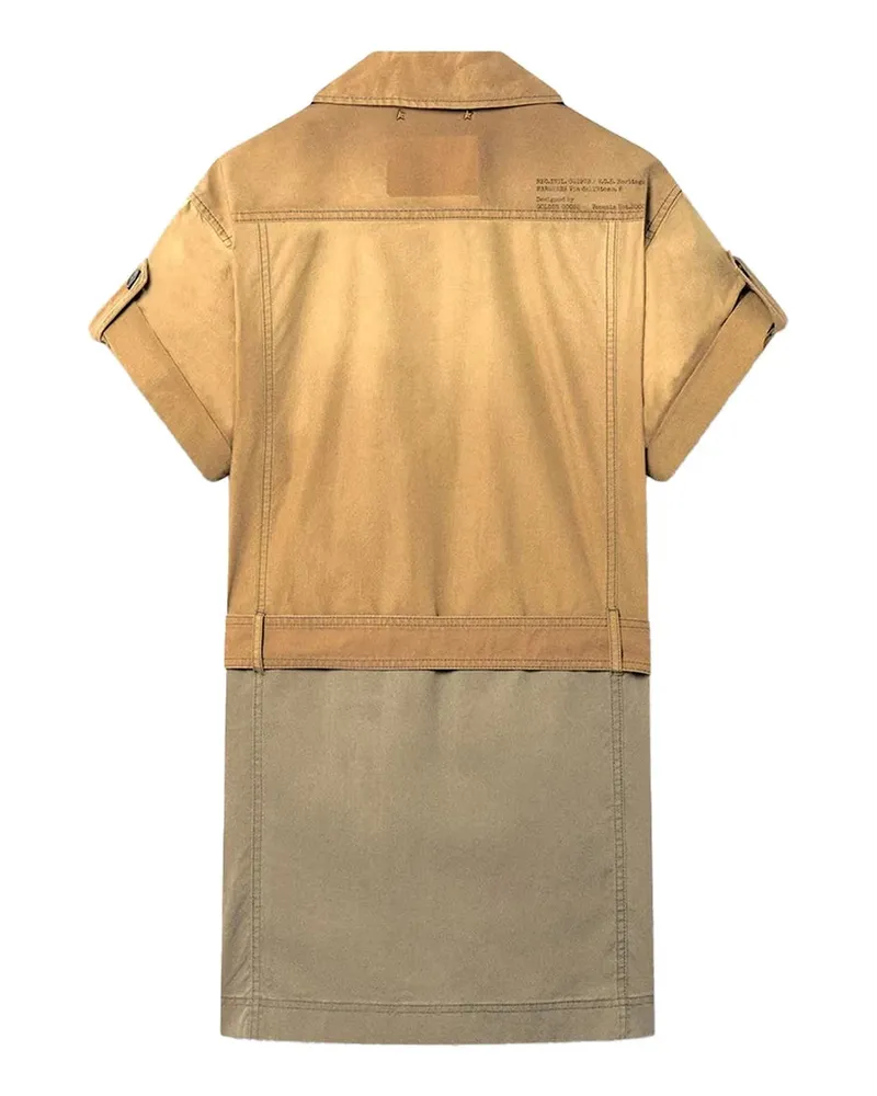 Golden Goose Patchwork Utility Safari Dress — Multicolor Multicolor