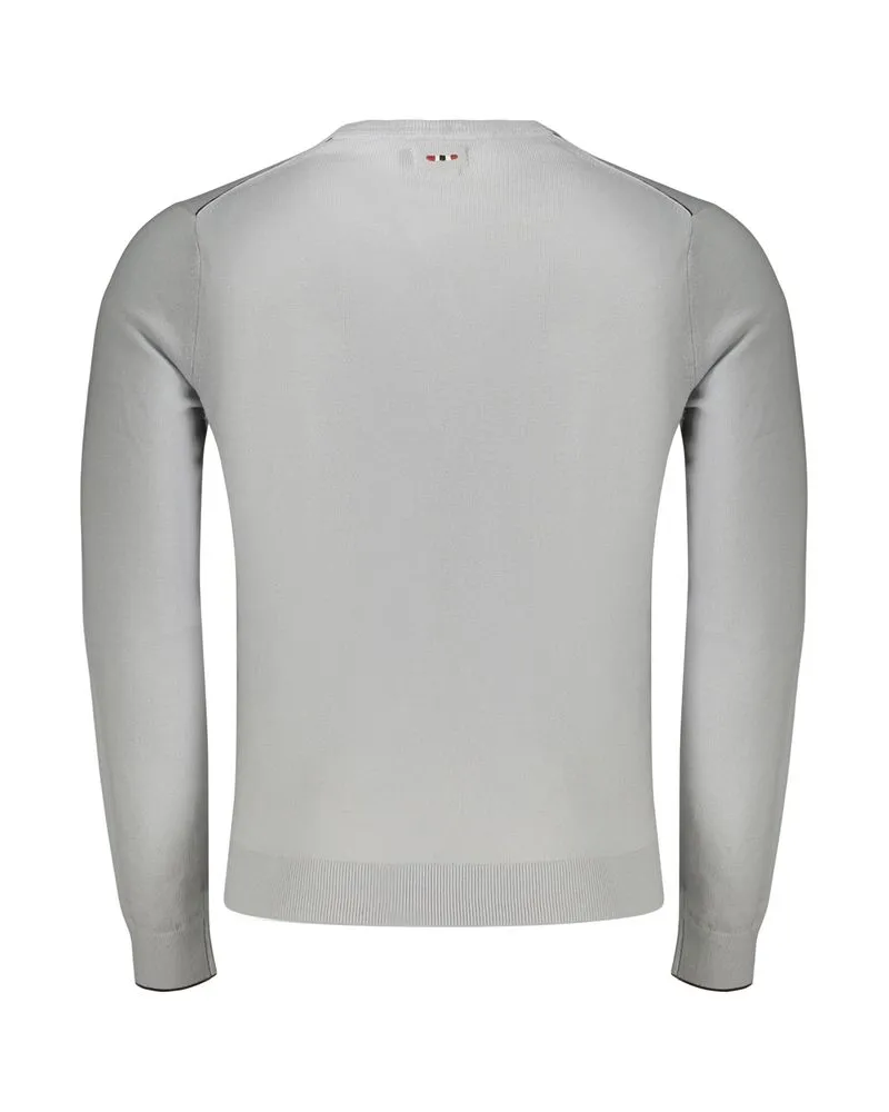 Napapijri Merino Wool Crew Neck Sweater — Gray Gray