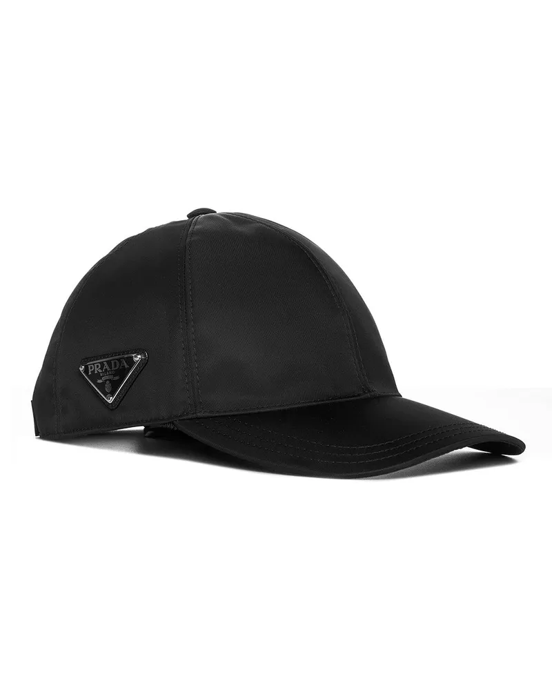 Prada Men's Baseball Cap Re-Nylon Black Polyamide Hat Black