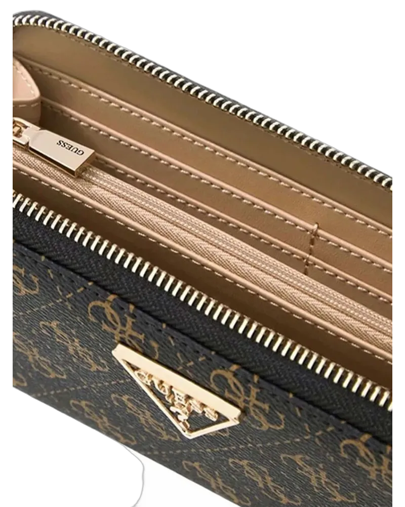Guess Women's Wallet Brown Logo Polyurethane Bags Brown