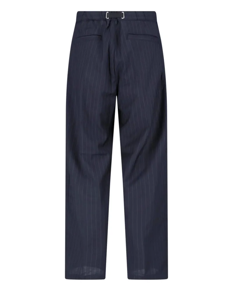 PLAN C Men's Trousers Black Virgin Wool Black