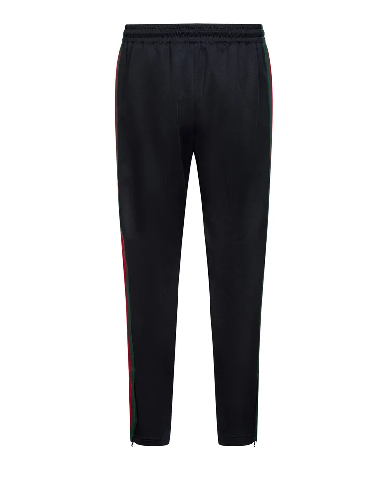 Gucci Men's Dark Blue Technical Jersey Jogging Trousers Polyester Navy