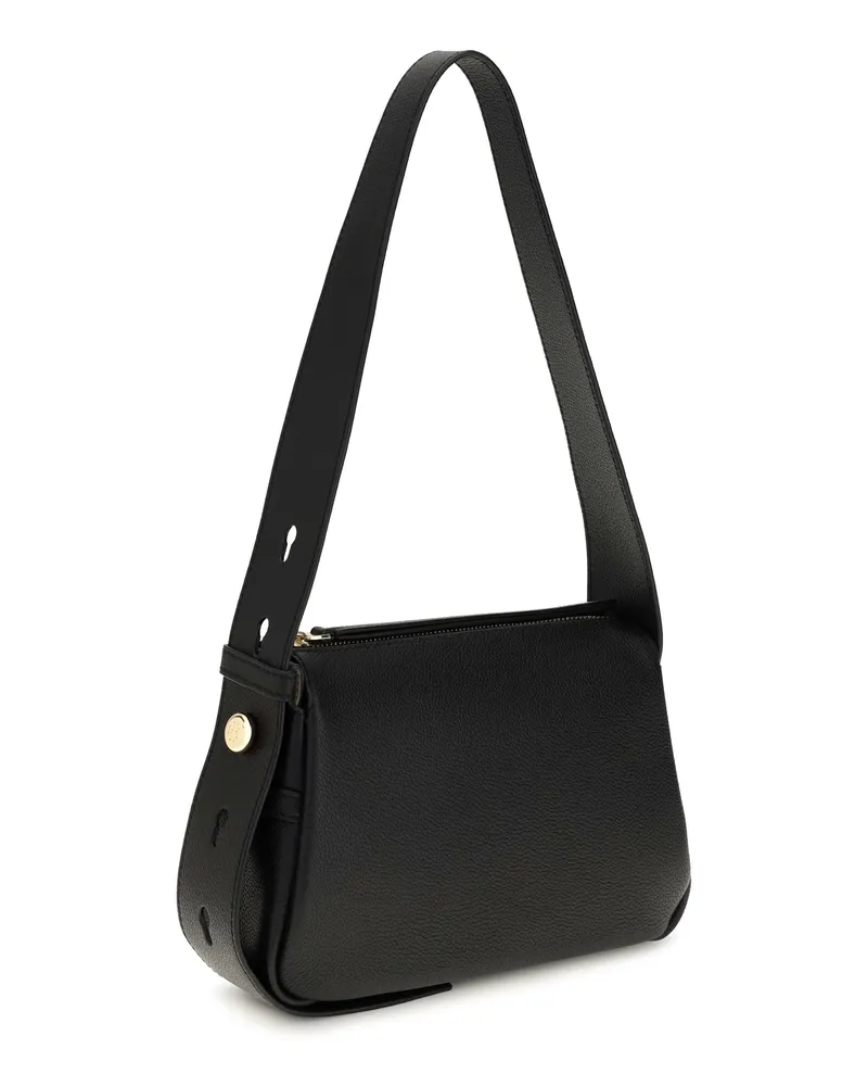 Tory Burch Women's Romy Small Shoulder Bag Black Calf Leather Bos Taurus Black