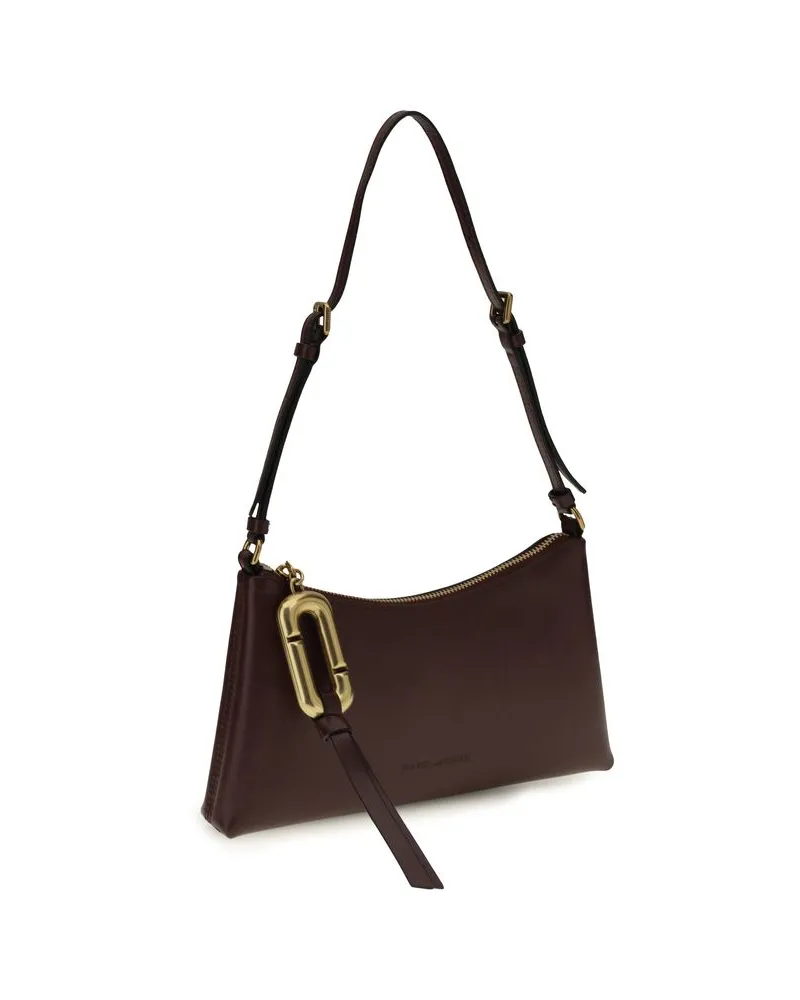 Marc Jacobs Calfskin Leather Shoulder Bag — Brown Brown