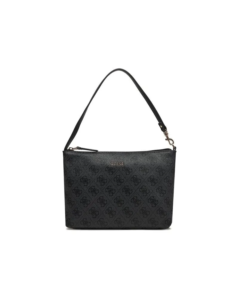 Guess Women's Tote Coal Logo Polyurethane Tote-bags Black