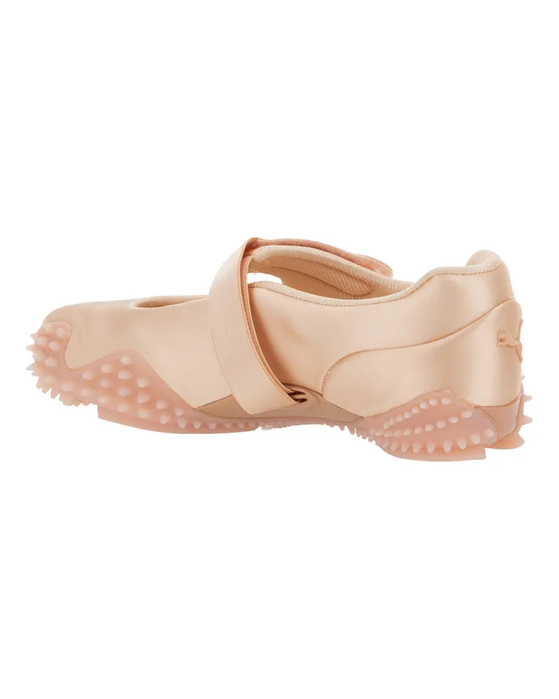 Puma Women's Pink Flats With Tread Sole And Logo Textile Ballerina Shoes Pink