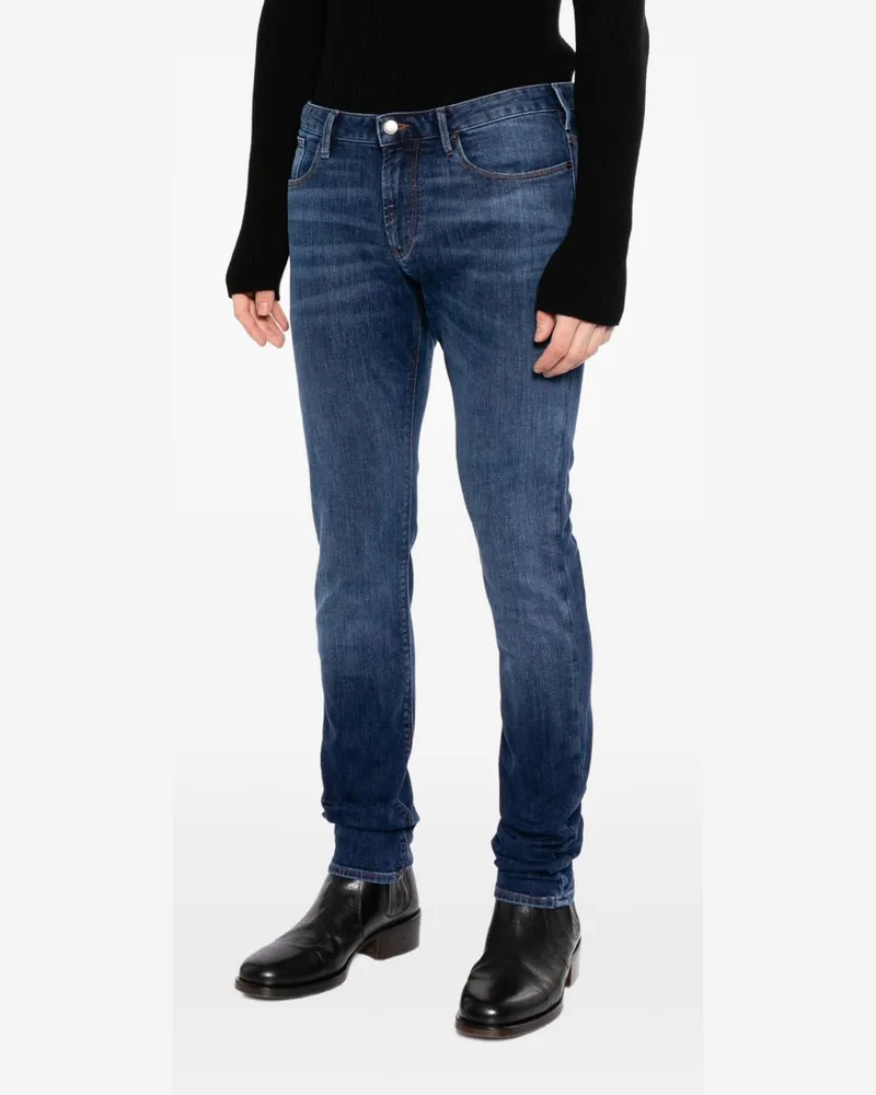 Emporio Armani Cotton Denim Jeans — Blue Blue