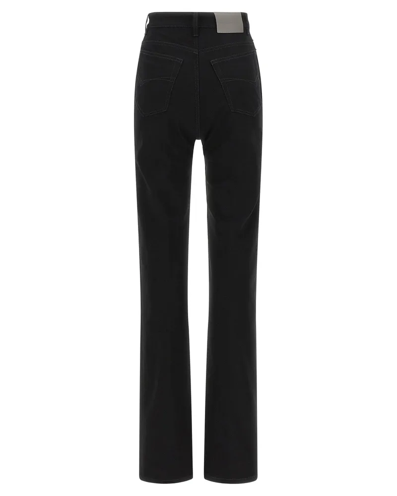 Balenciaga High-Waist Structured Denim Jeans — Black Black