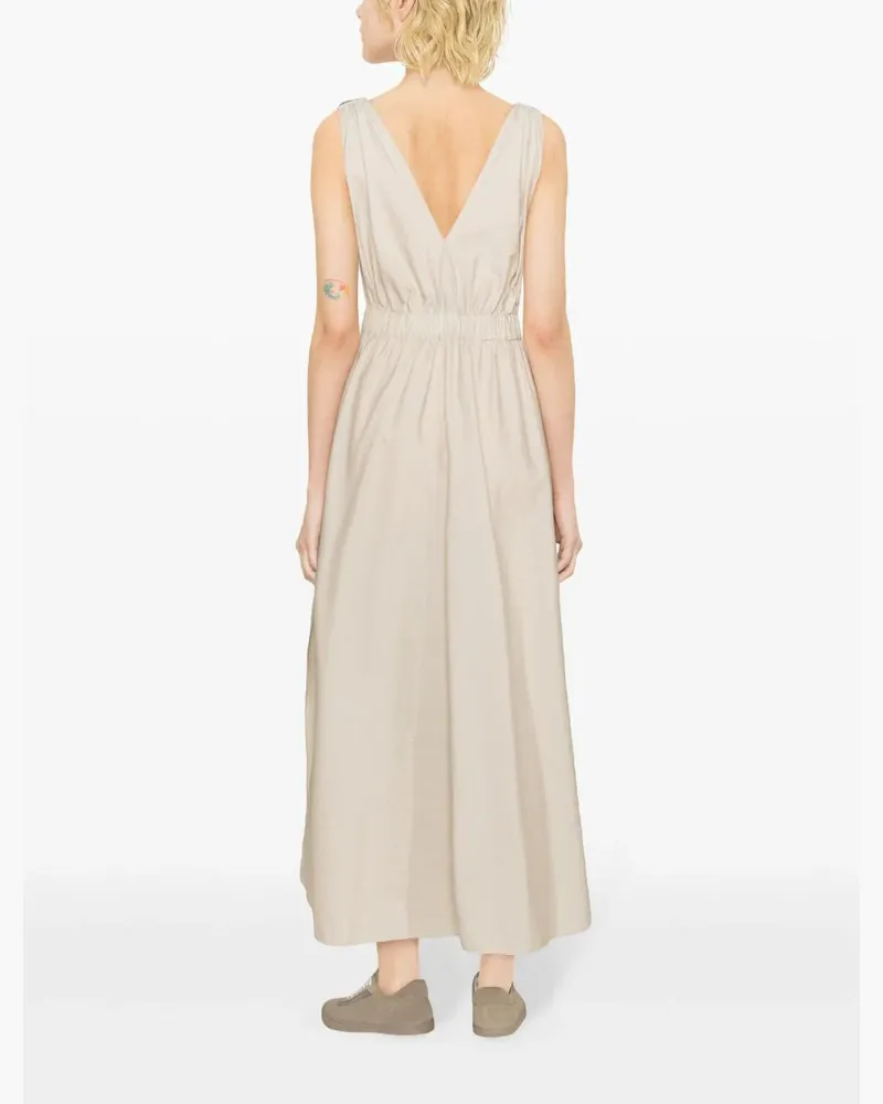 Brunello Cucinelli Women's Dress Ss26 W Beige