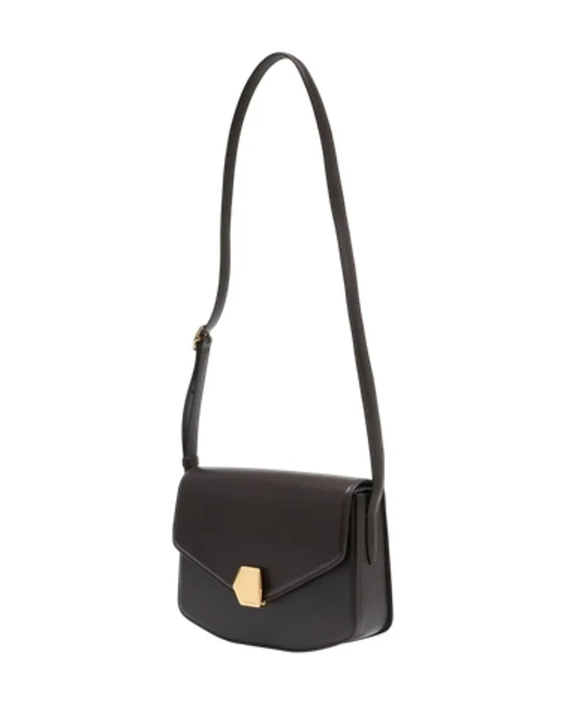 Officine Generale Women's Le Junebag Crossbody -  Leather Brown Cowhide Bags Crossbodies Brown