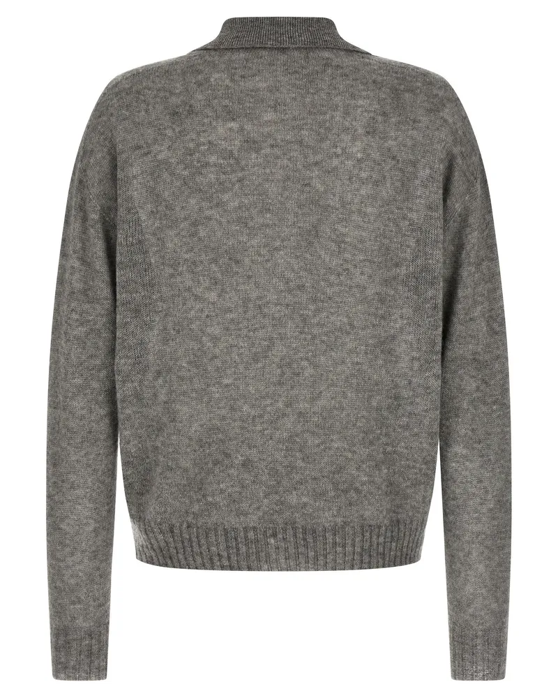 Tom Ford Cashmere and Silk Knit Polo Shirt — Charcoal Charcoal