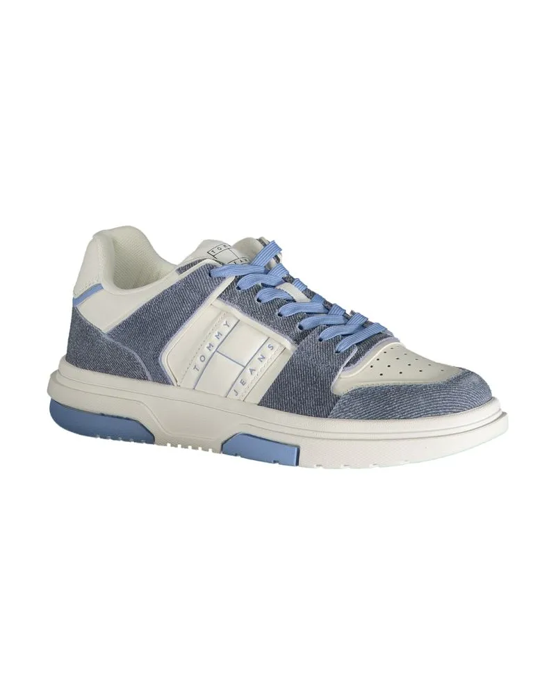 Tommy Hilfiger Colorblock Leather and Polyurethane Sneaker — Blue Blue
