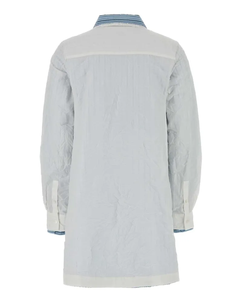 Loewe Women's White Cotton Blend Shirt Dress Abiti White