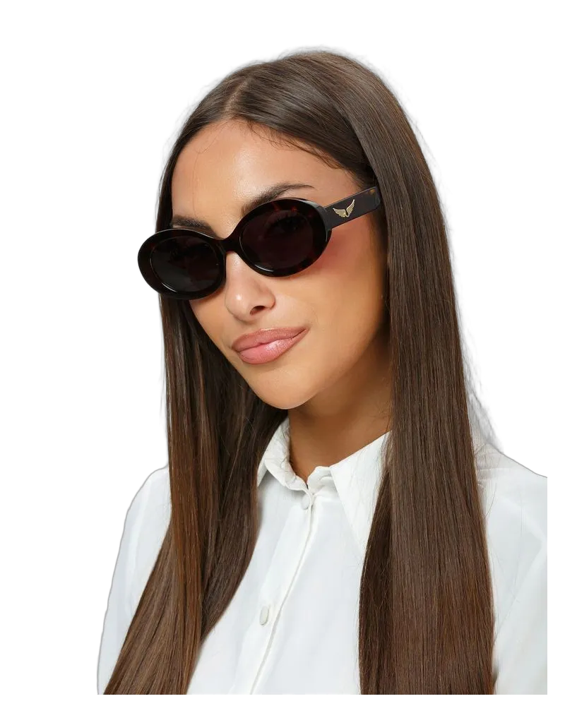 Zadig & Voltaire Women's Sunglasses Dark Glossy Havana Acetate Brown