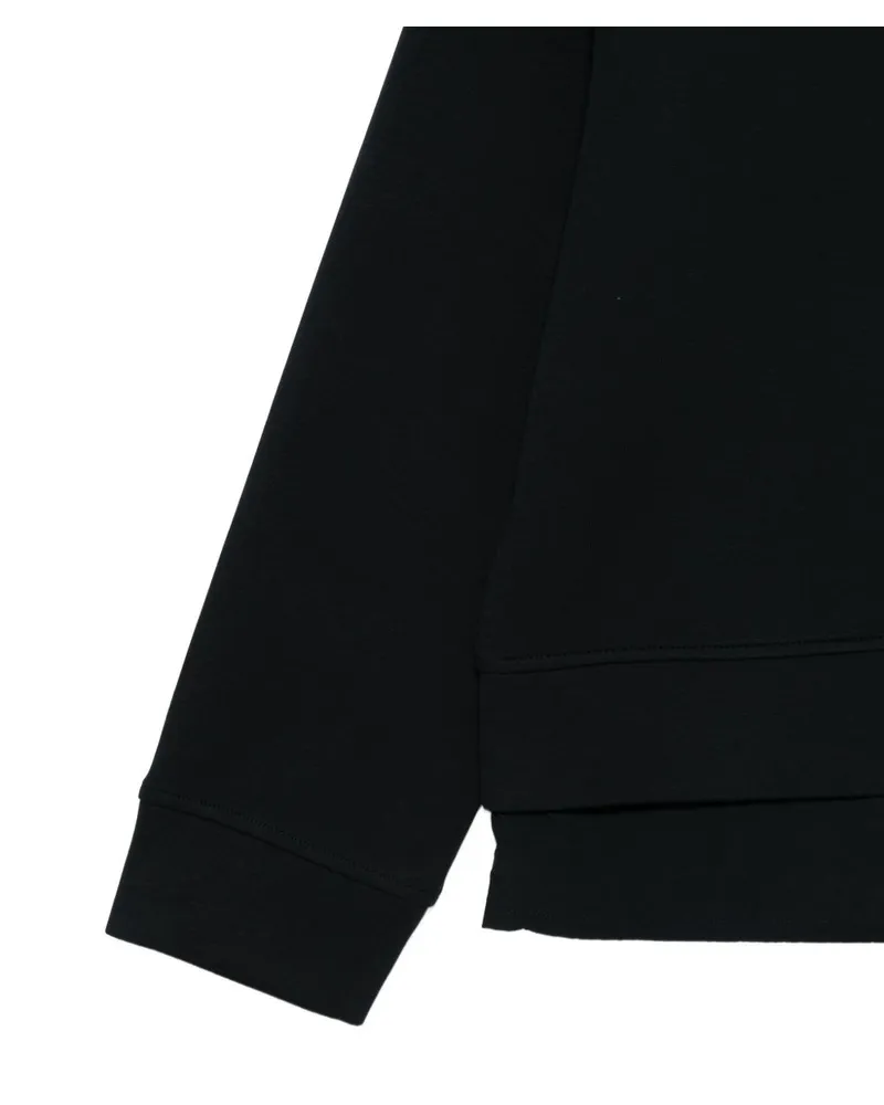 Emporio Armani Logo Cotton Sweatshirt — Black Black