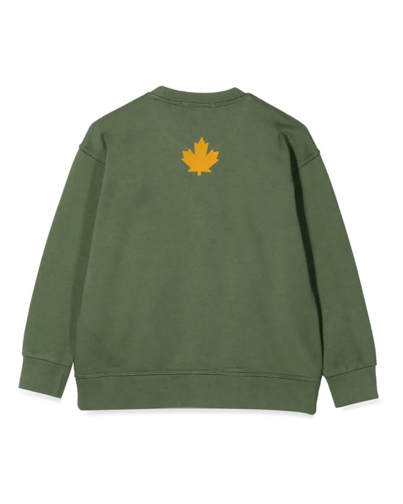 Dsquared2 One Life One Planet Cotton Sweatshirt — Green Green