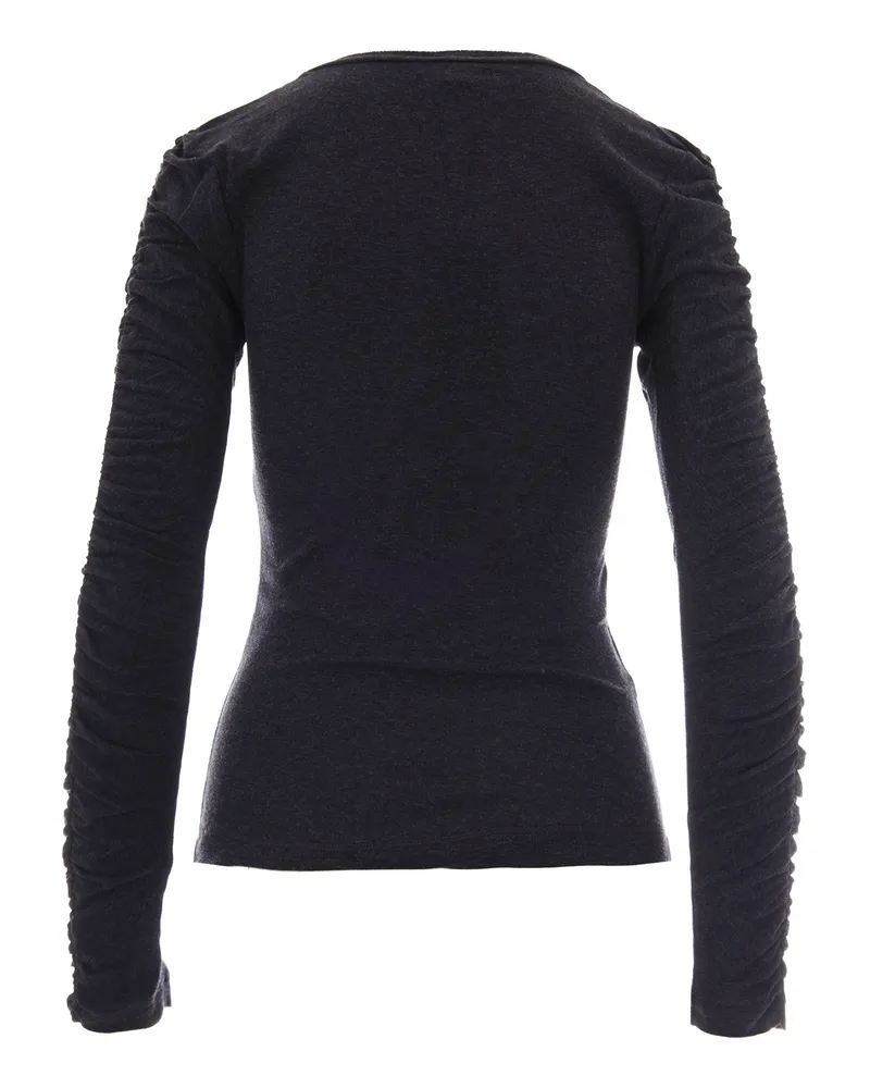 Pinko Women Knit Jumper Muscari Grey Corvo Cotton Wool Jumpers Sweater Gray