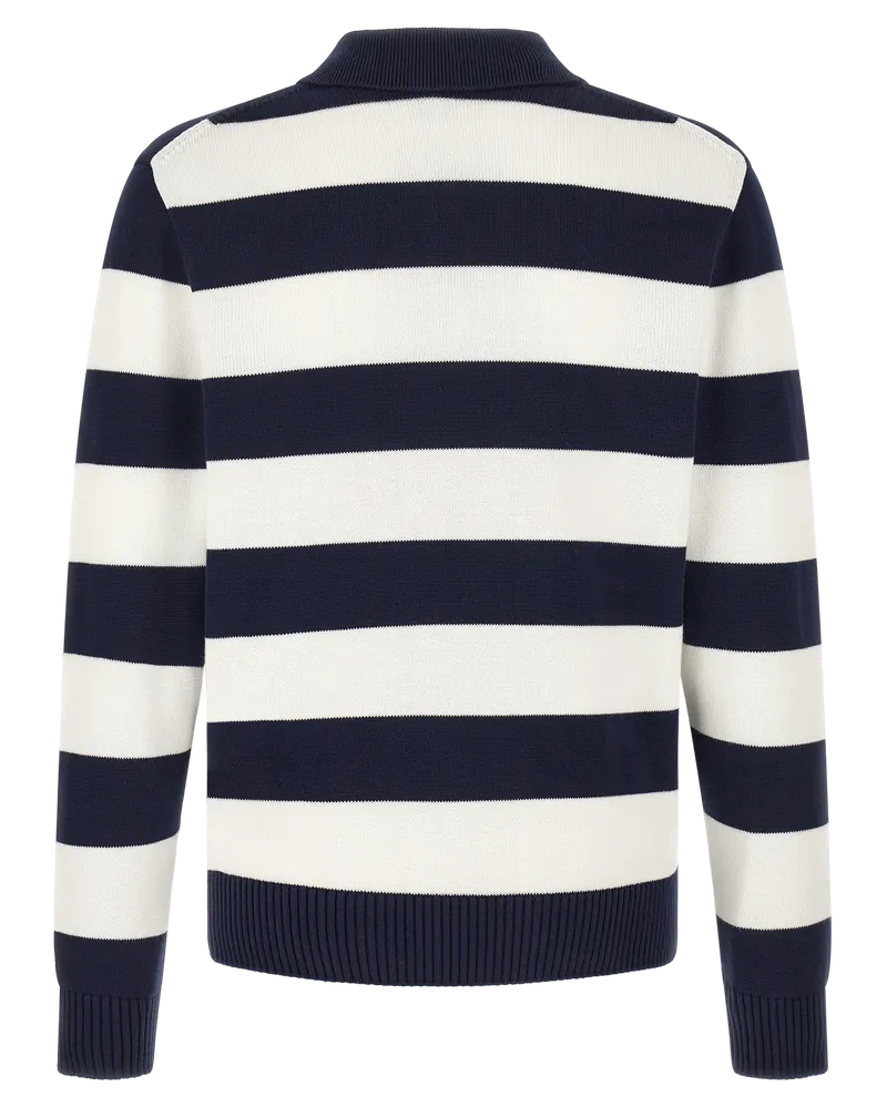 Lacoste Striped Cotton Polo — White White